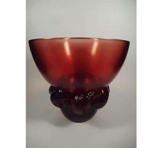 Lalique France crystal Boa vase