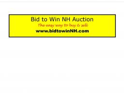 Bid to Win NH Auction